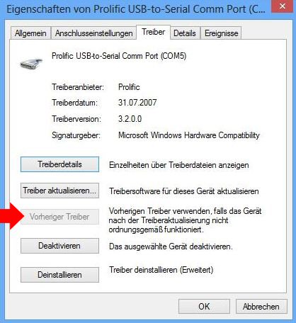 Systemtreiber zur&uuml;cksetzen